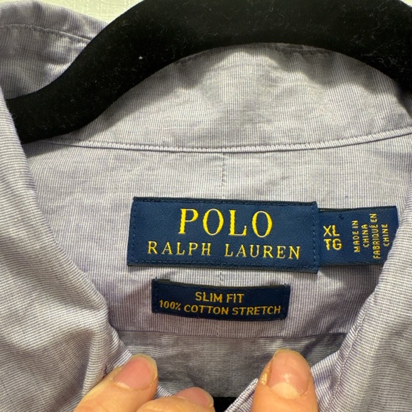 Polo Ralph Lauren men’s slim fit 100% cotton lavender button down shirt - Picture 5 of 6